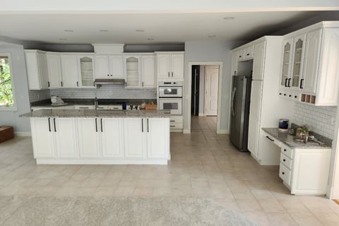 Finished kitchen cabinet painting in Metro Detroit Michigan